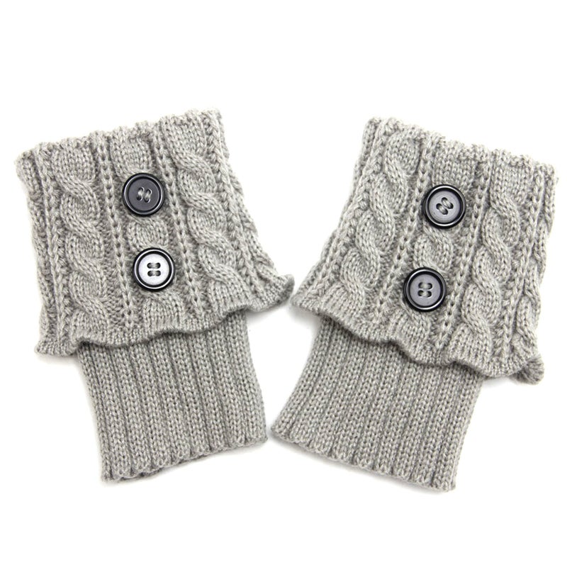 Kaariss Women Winter Warm Crochet Knitted Boot Cuff Sock Short Leg Warmers (3 Pairs-Style a) - Image 3